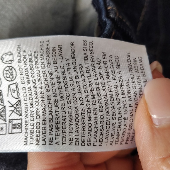 Levi's 525 Perfectly Waist Straight Denim Blue Jeans Size 8 Stretch Waist - Picture 7 of 8